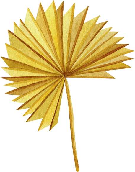 Golden tropical leaf